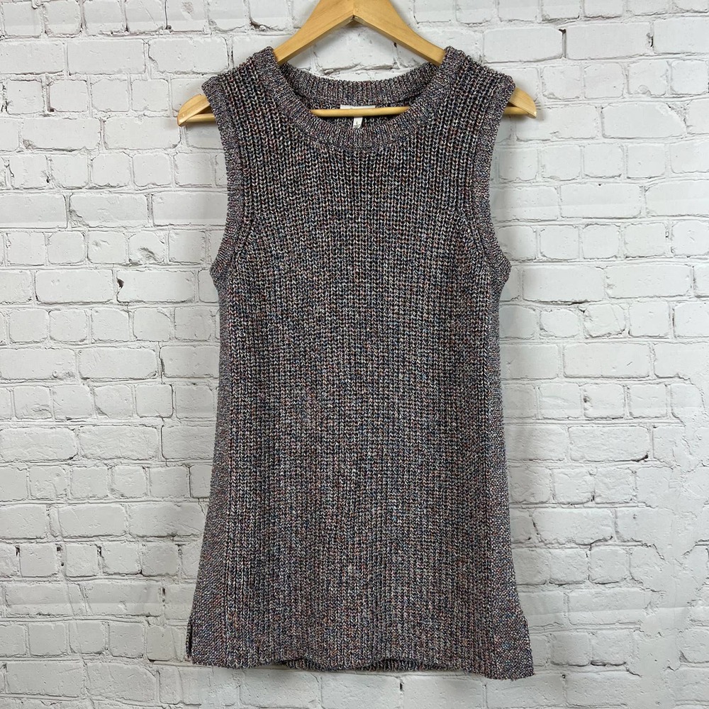 Ella Moss Knit Sleeveless Top Multi-color Womens Lg